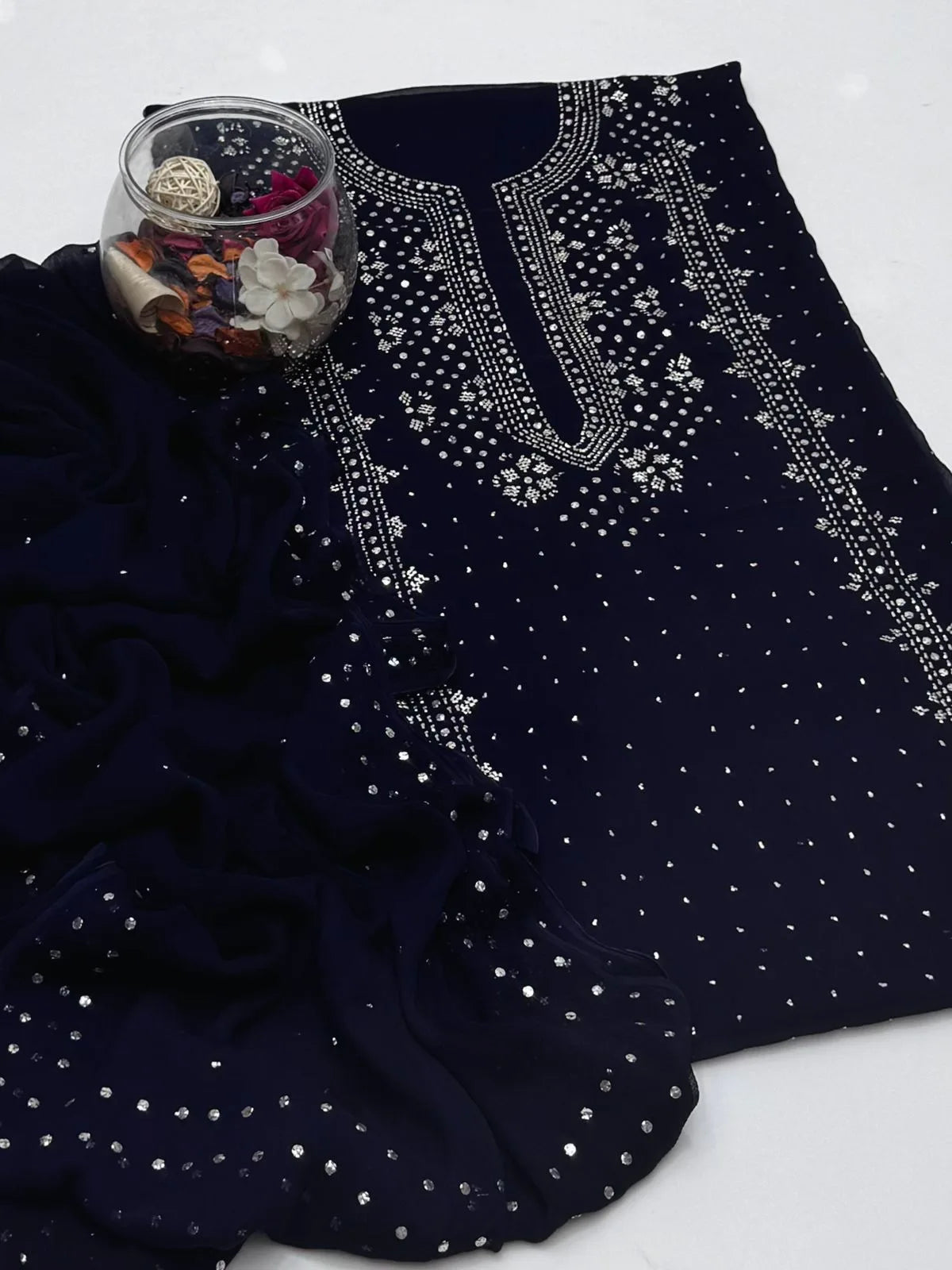 Bamber chiffon Mukesh 2 pc